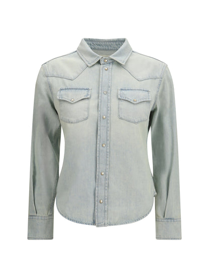 Shirt Western Light Blue Denim