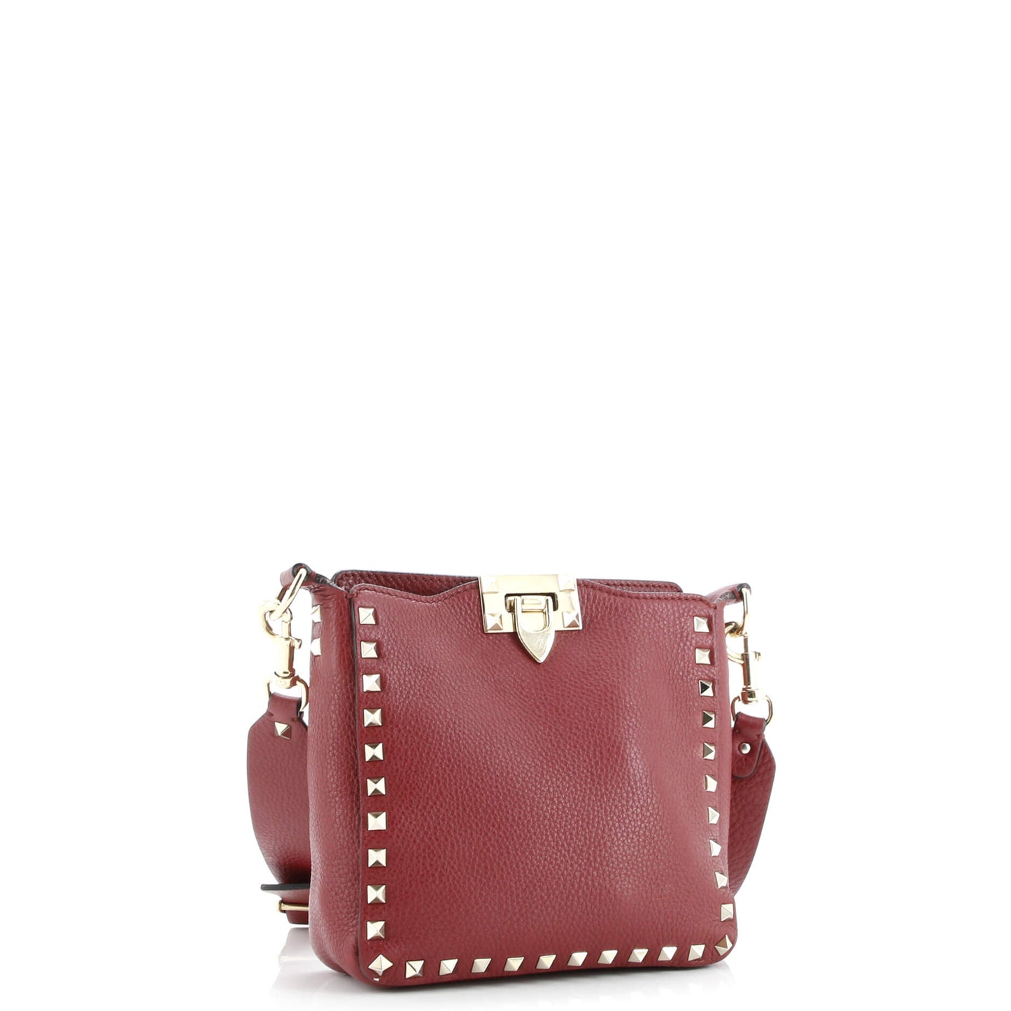 Valentino Garavani Rockstud Flip Lock Messenger Bag Leather Mini