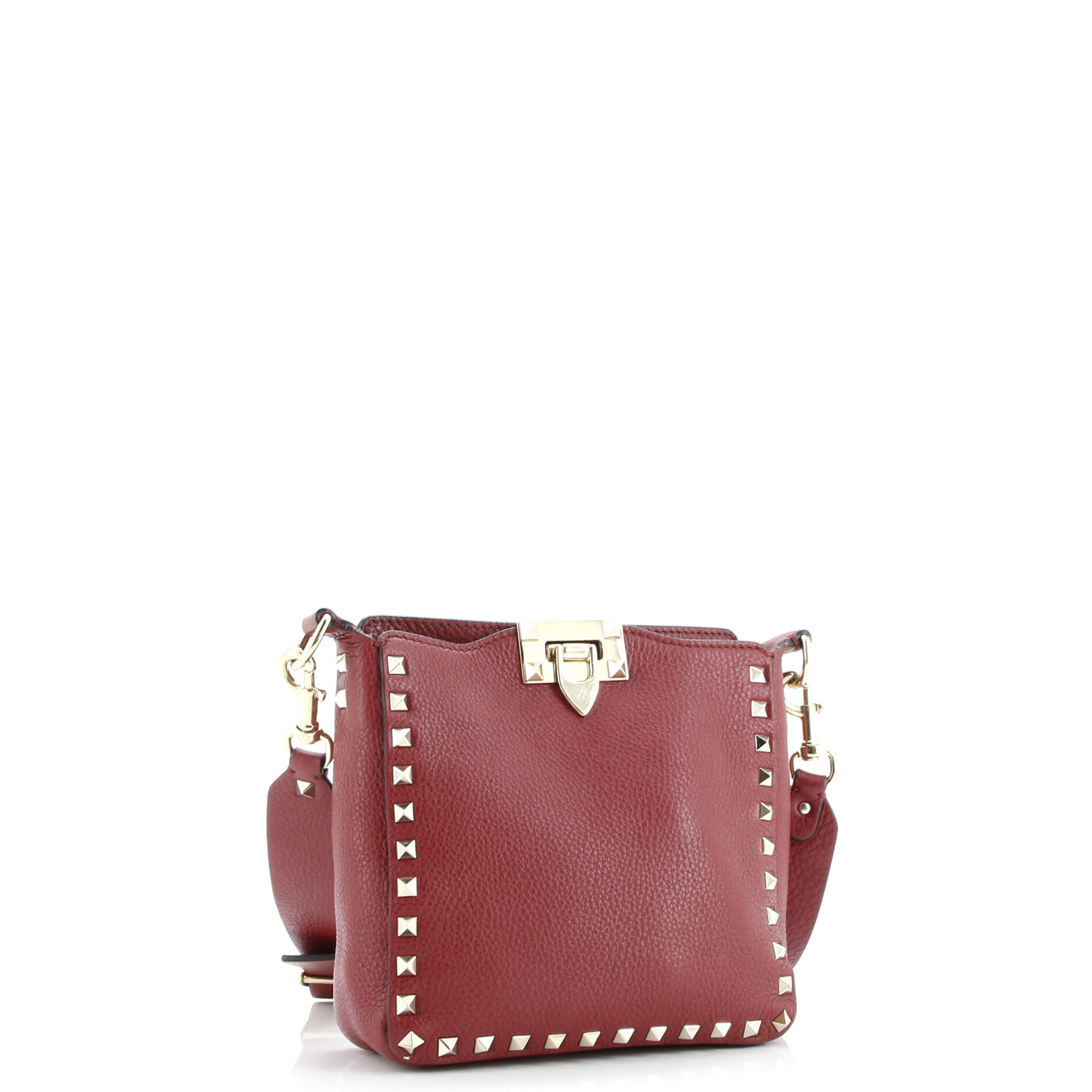 Valentino Garavani Rockstud Flip Lock Messenger Bag Leather Mini