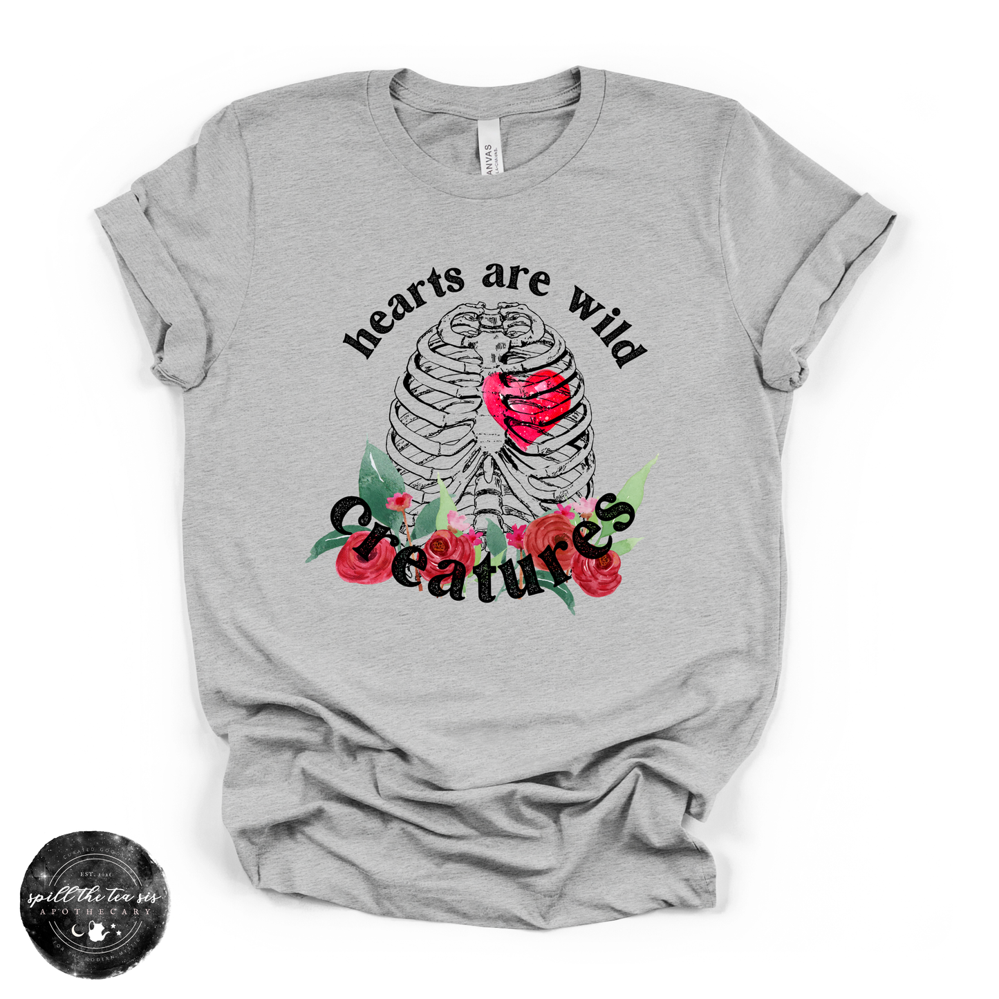 Hearts Are Wild Creatures Tee | Inspirational Graphic T-Shirt