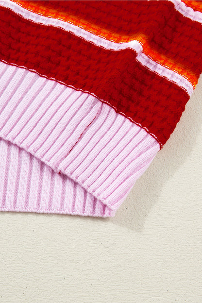 Threaded Pear Lennox Trim Half Sleeve Sweater