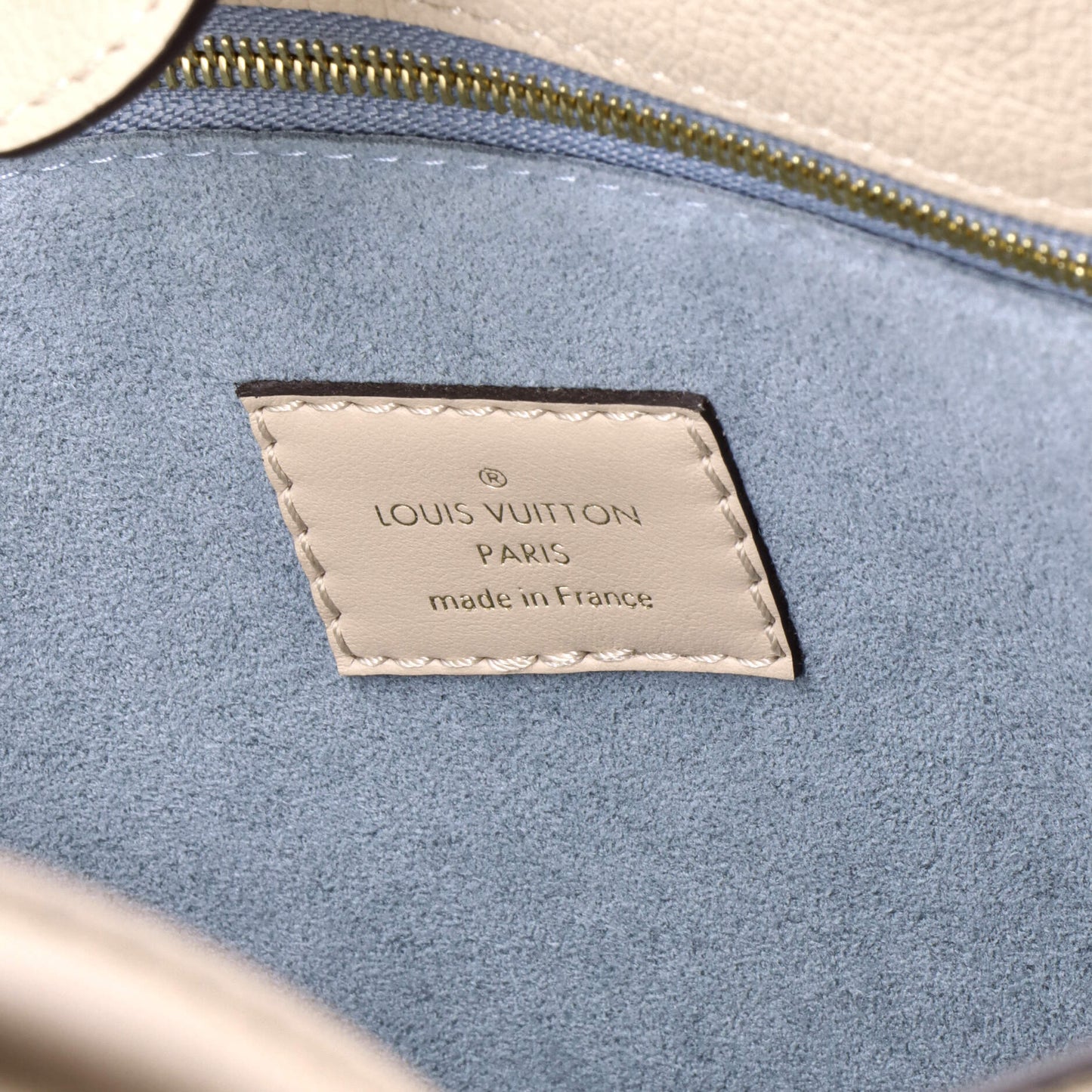 Louis Vuitton On My Side Tote Leather with Monogram Canvas MM