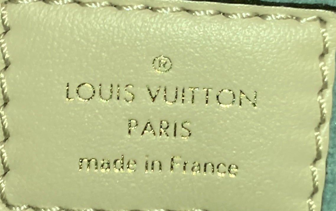 Louis Vuitton On My Side Tote Leather with Monogram Canvas MM