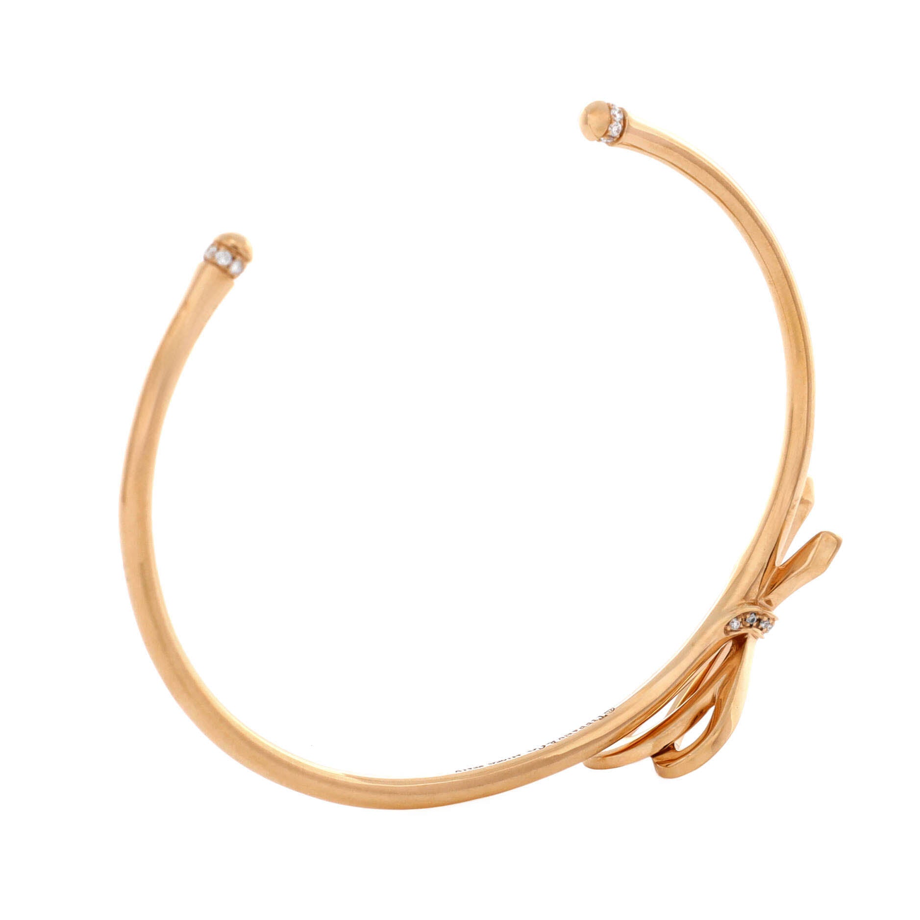 Pre-Loved Tiffany Bow Knot Cuff Bracelet 18K Rose Gold with