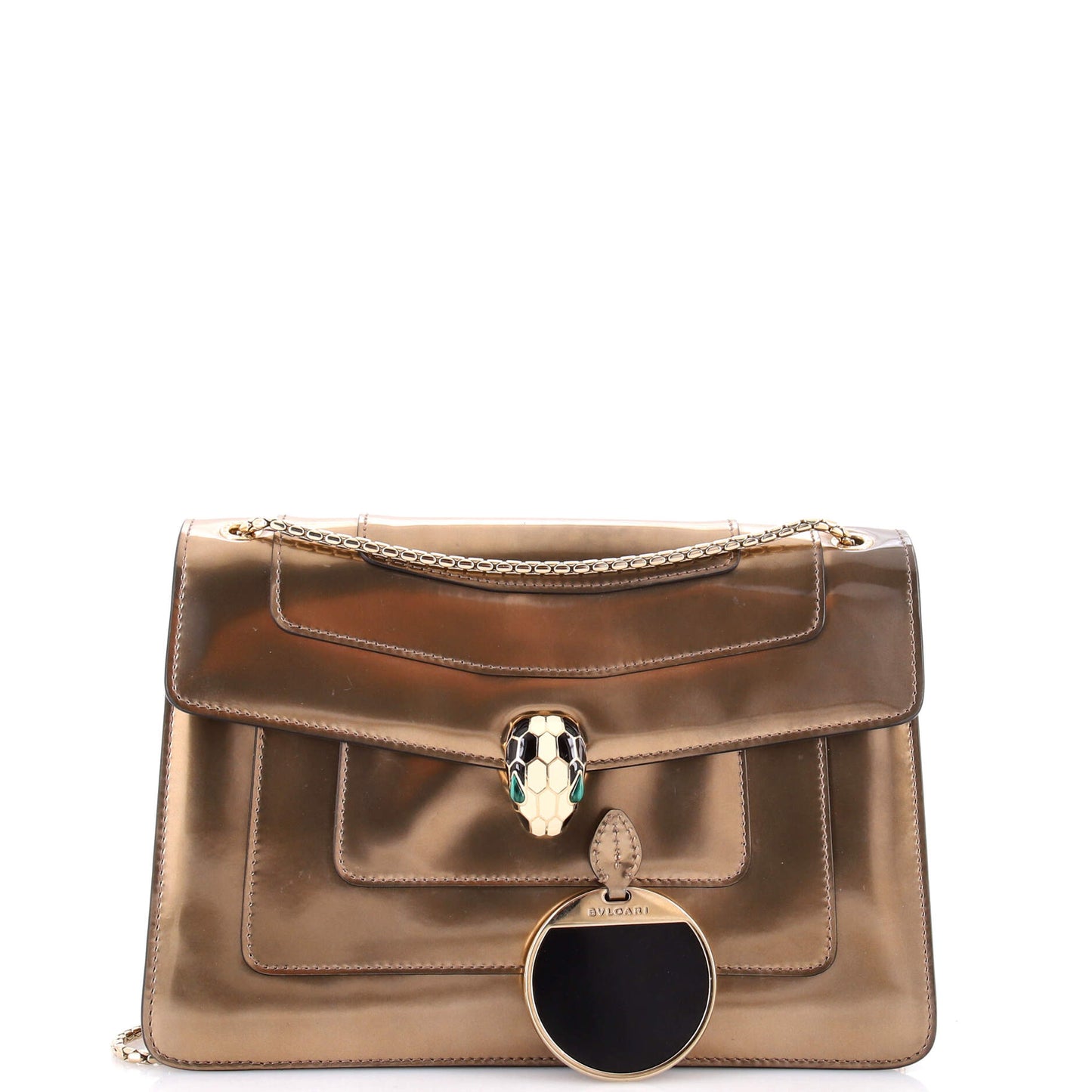 Bvlgari Serpenti Forever Shoulder Bag Patent Medium