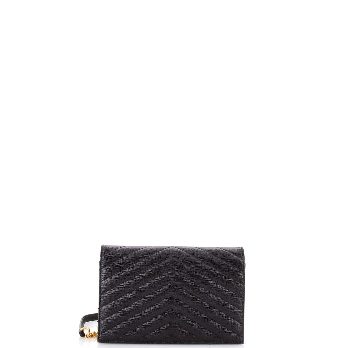 Classic Monogram Wallet on Chain Matelasse Chevron Leather Small
