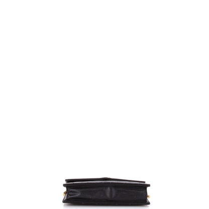 Classic Monogram Wallet on Chain Matelasse Chevron Leather Small