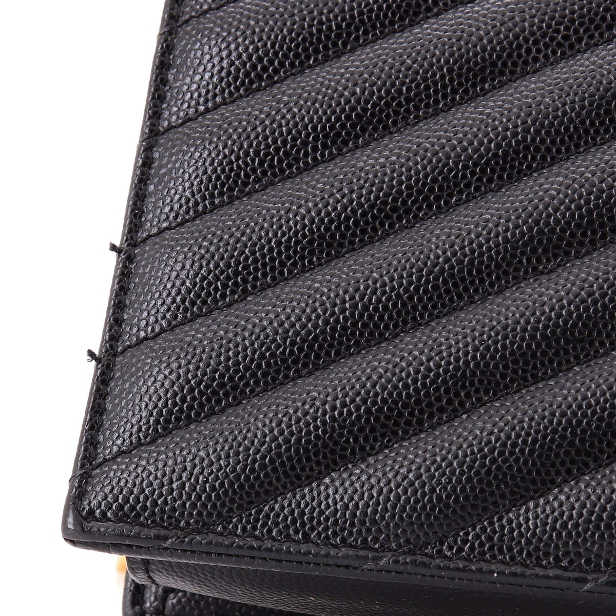 Classic Monogram Wallet on Chain Matelasse Chevron Leather Small