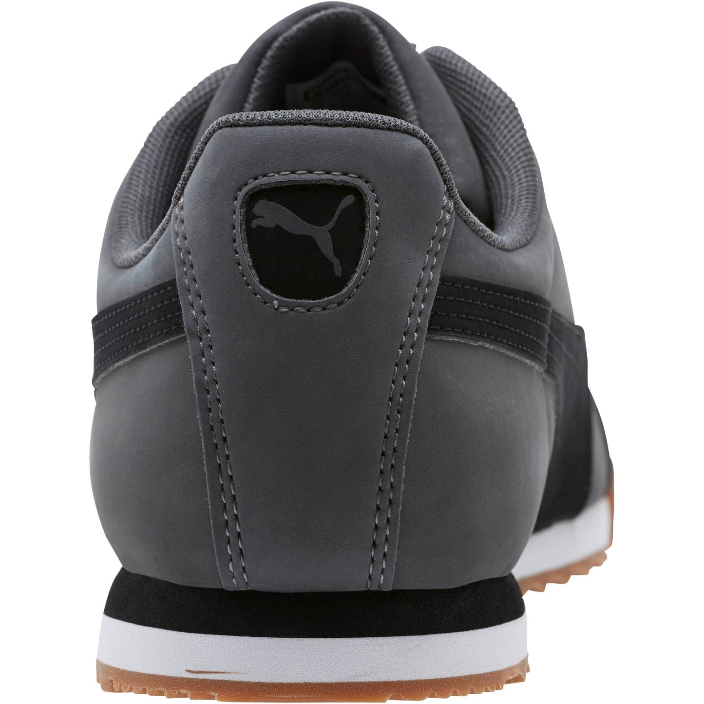 Puma Mens Roma Smooth Nubuck Grey Low Top Trainer