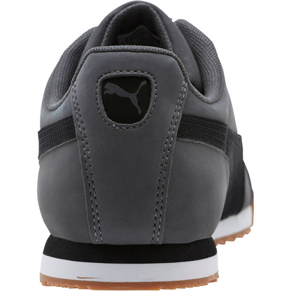 Puma Mens Roma Smooth Nubuck Grey Low Top Trainer