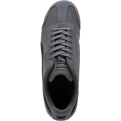 Puma Mens Roma Smooth Nubuck Grey Low Top Trainer