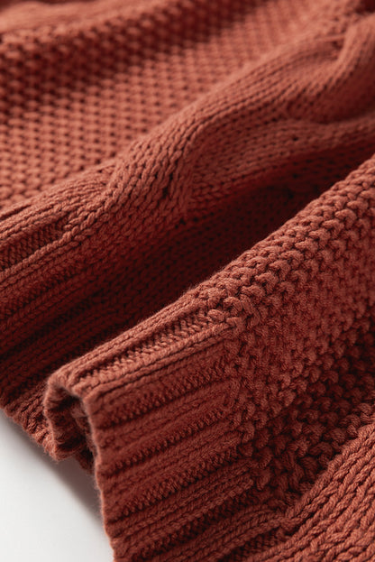 Threaded Pear Willaira Slouchy Textured Knit Sweater