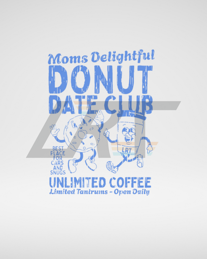 Moms Donut Date Club Tee - White