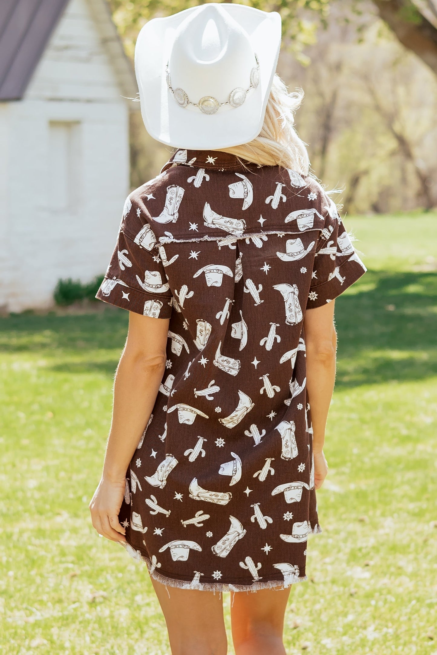 Threaded Pear Natalia Edge Down Short Dress