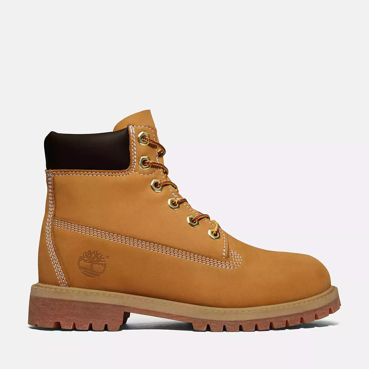 Timberland 6-Inch Premium Waterproof Junior Big Kids' (GS) Boots — Wheat Nubuck