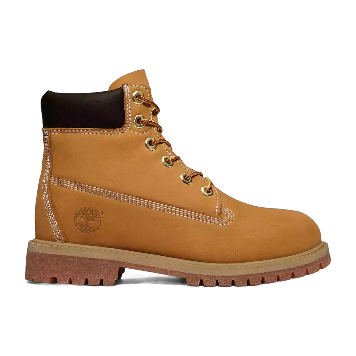 Timberland 6-Inch Premium Waterproof Junior Big Kids' (GS) Boots — Wheat Nubuck