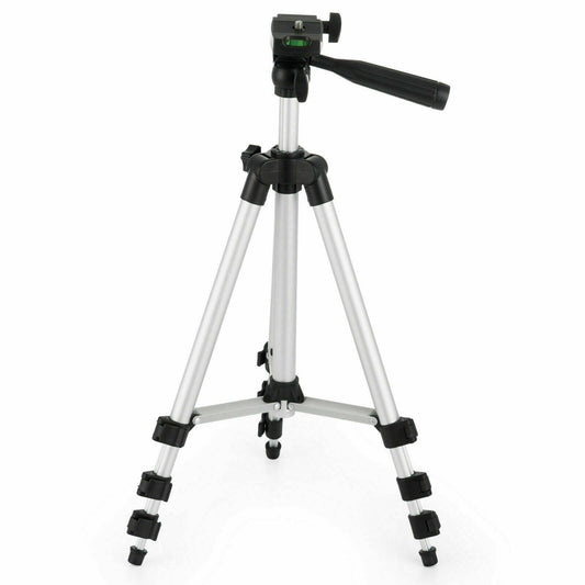 Prime Goods Professional Camera Tripod Stand Holder Mount for iPhone Samsung Cell Phone+ Bag - Black