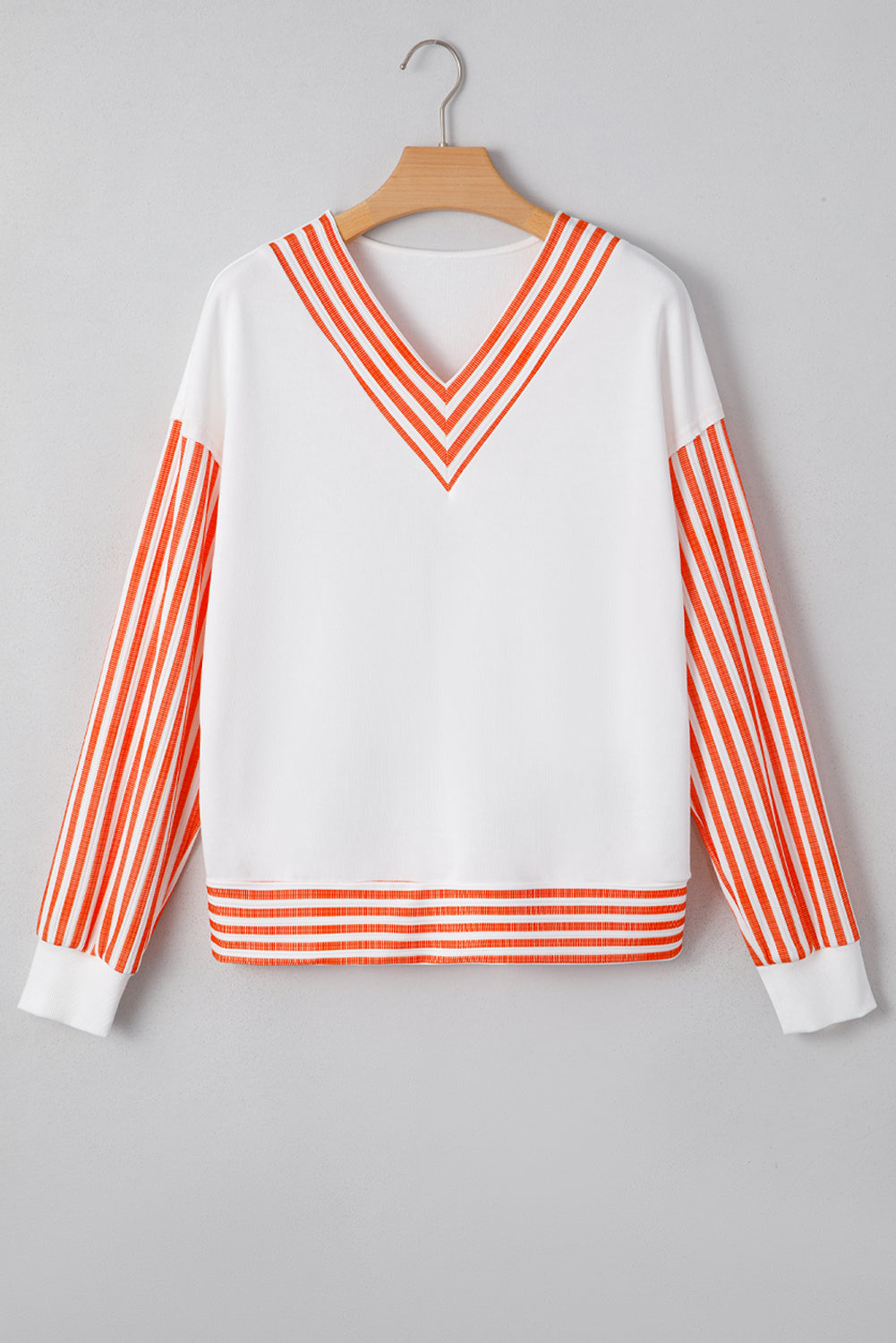 Threaded Pear Isla Drop Shoulder Patchwork Long Sleeve Top