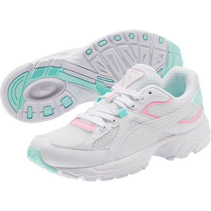 Puma Womens Axis Plus 90s - Puma White-Pale Pink-Fair Aqua
