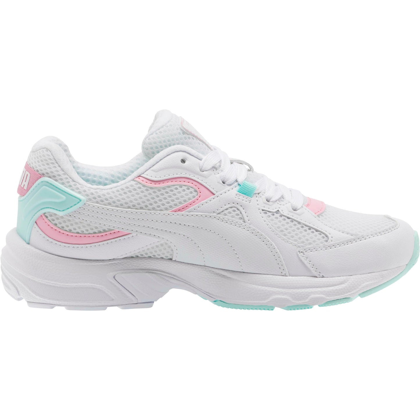 Puma Womens Axis Plus 90s - Puma White-Pale Pink-Fair Aqua