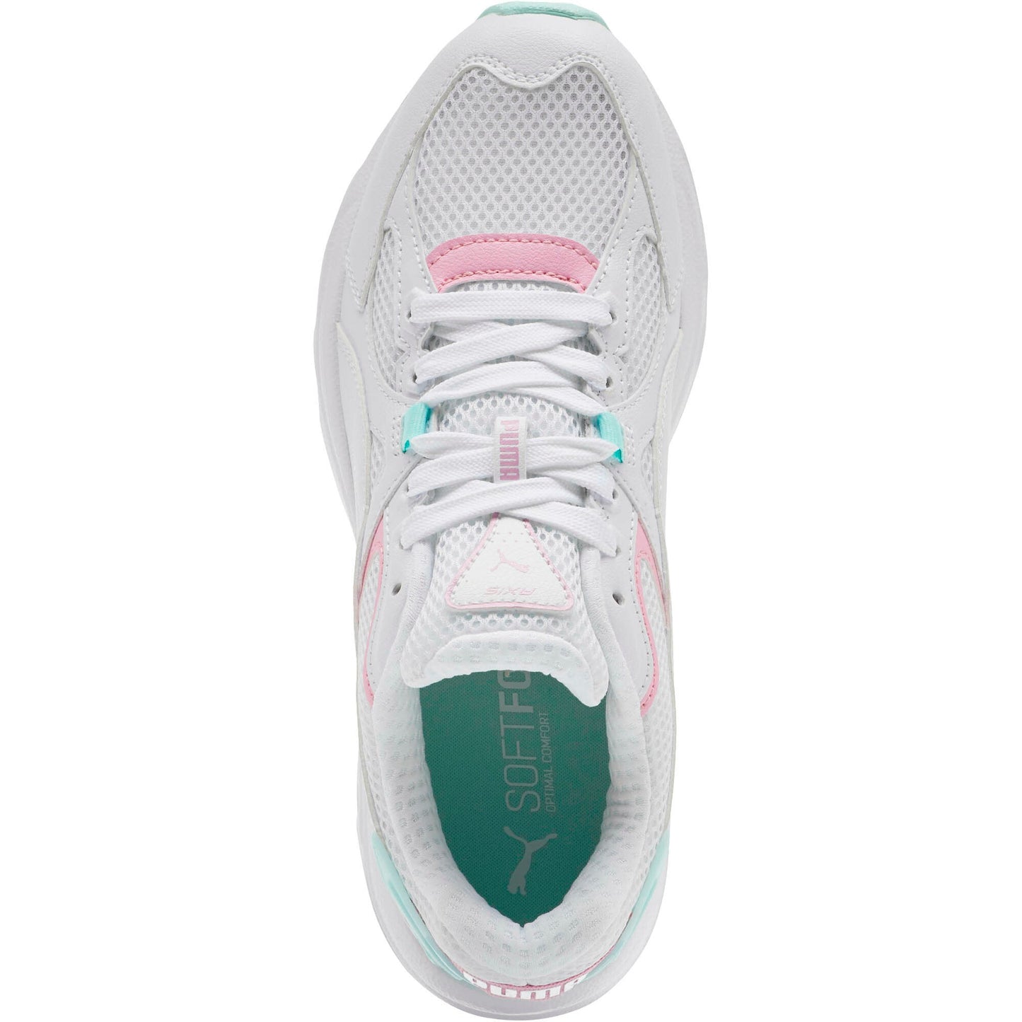 Puma Womens Axis Plus 90s - Puma White-Pale Pink-Fair Aqua