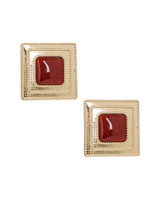 Retrofête Stone Dangle Earrings