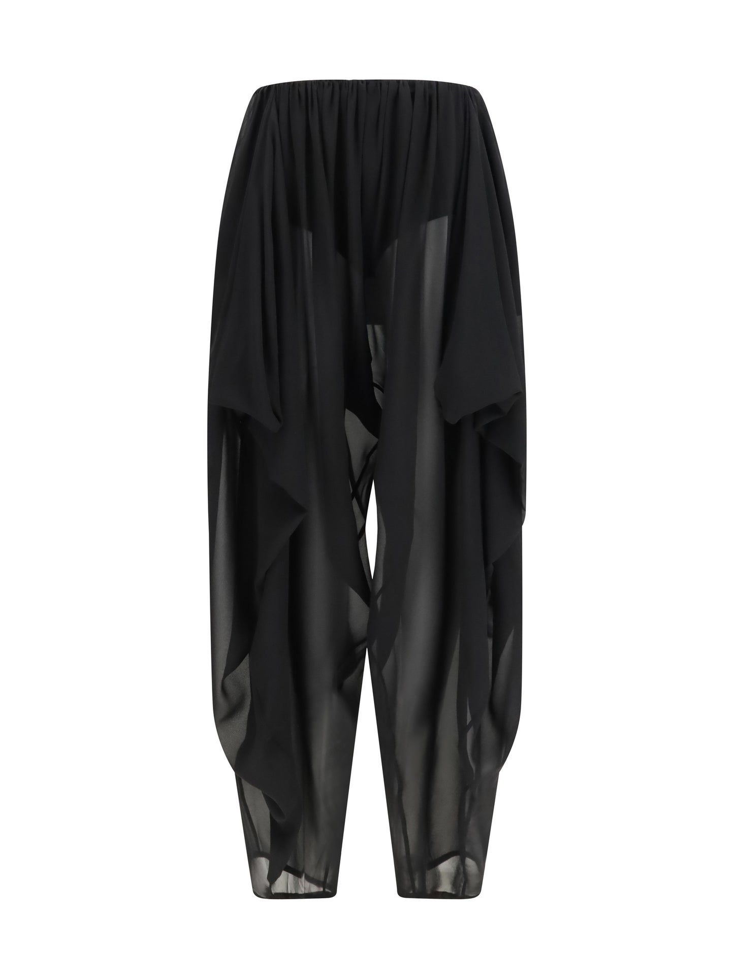 Balloon Pants Black Silk