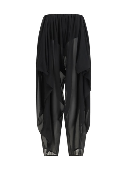 Balloon Pants Black Silk