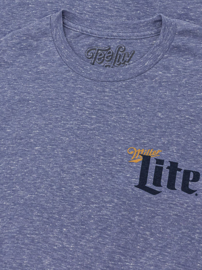 Miller Lite Milwaukee Wisconsin T-Shirt - Royal Snow Heather