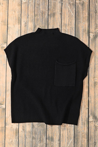 Ayla Short Sleeve Sweater - Black