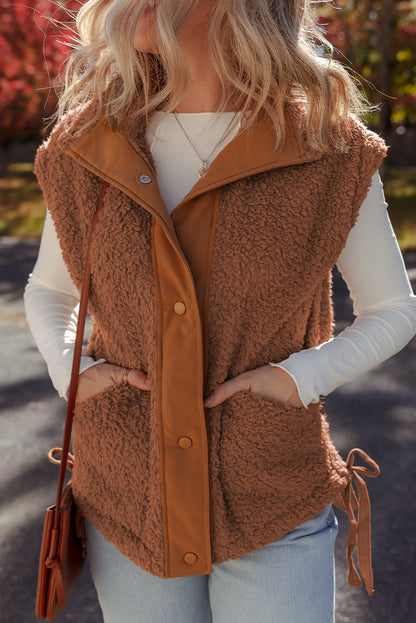 Threaded Pear Evelyn Knot Side Plush Vest