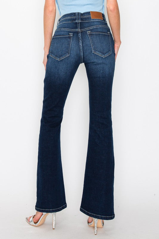 Julia Double Button High Rise Bootcut Jeans