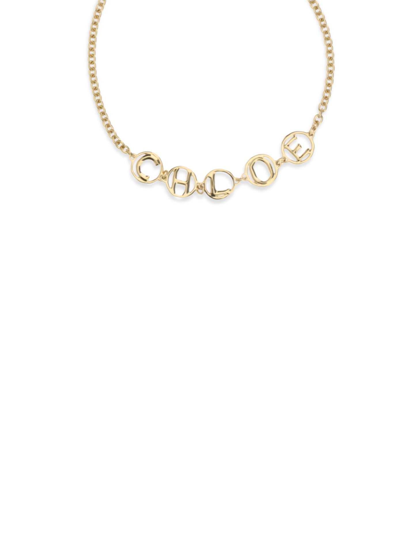 Choker Necklace Script Vintage Gold
