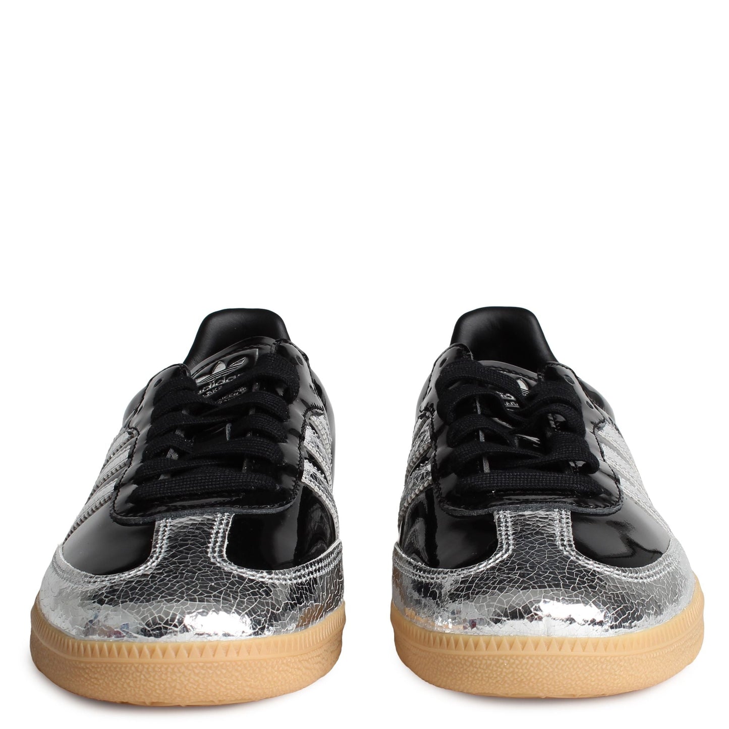 [KI0172] Mens adidas Samba OG 'Patent Black Silver Metallic'