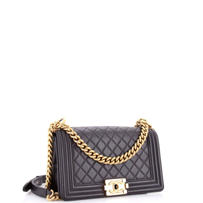 Boy Flap Bag Quilted Lambskin Old Medium