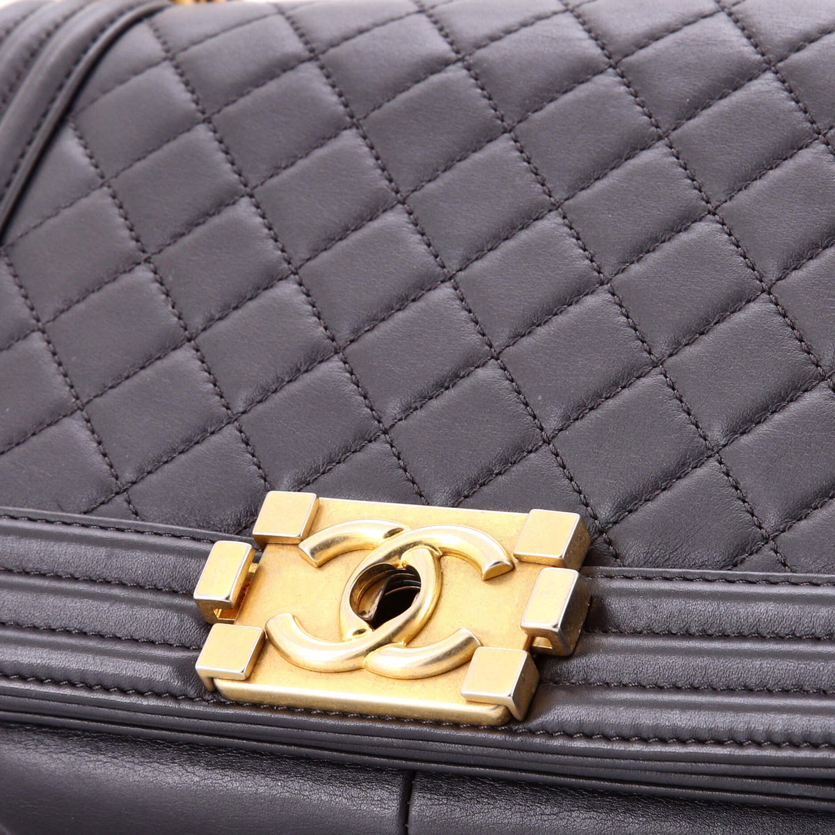 Boy Flap Bag Quilted Lambskin Old Medium