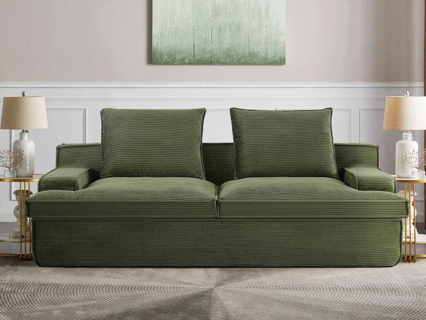 Nimbus - Oversized Full Foam 4 Seater Couch for Living Room Upholstered in Soft, Wide Armrests