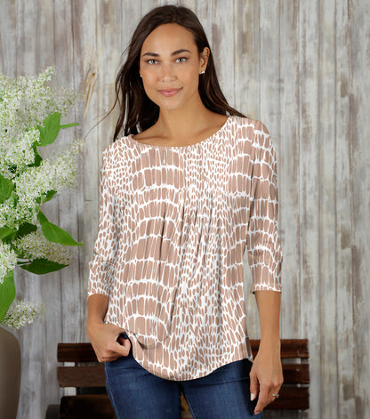 Beige and White-
