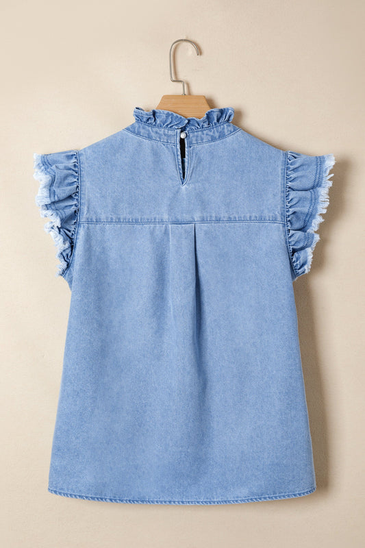 Threaded Pear Finley Flutter Sleeve Top