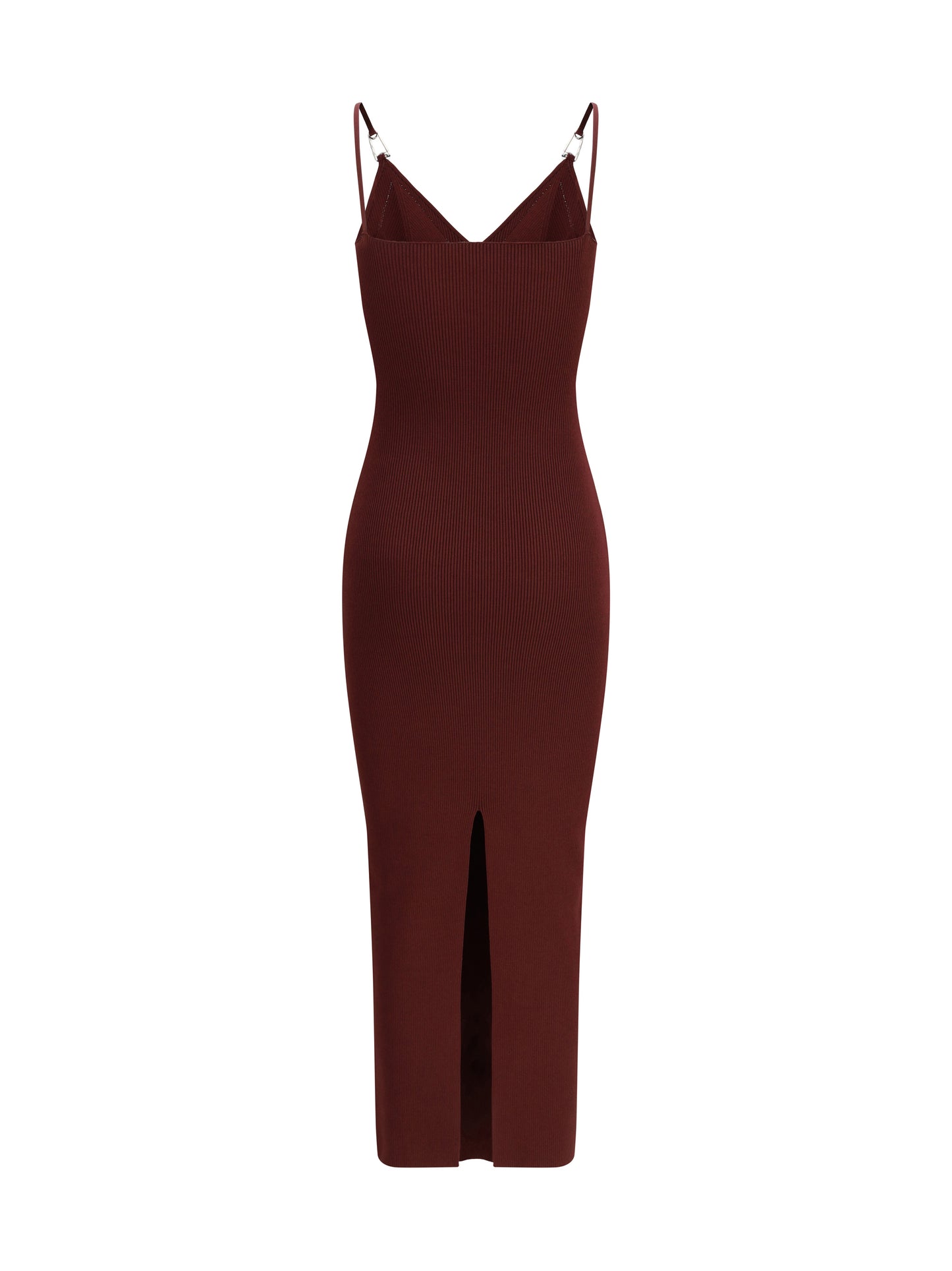 Slip Midi Dress Safety Pin Burgundy