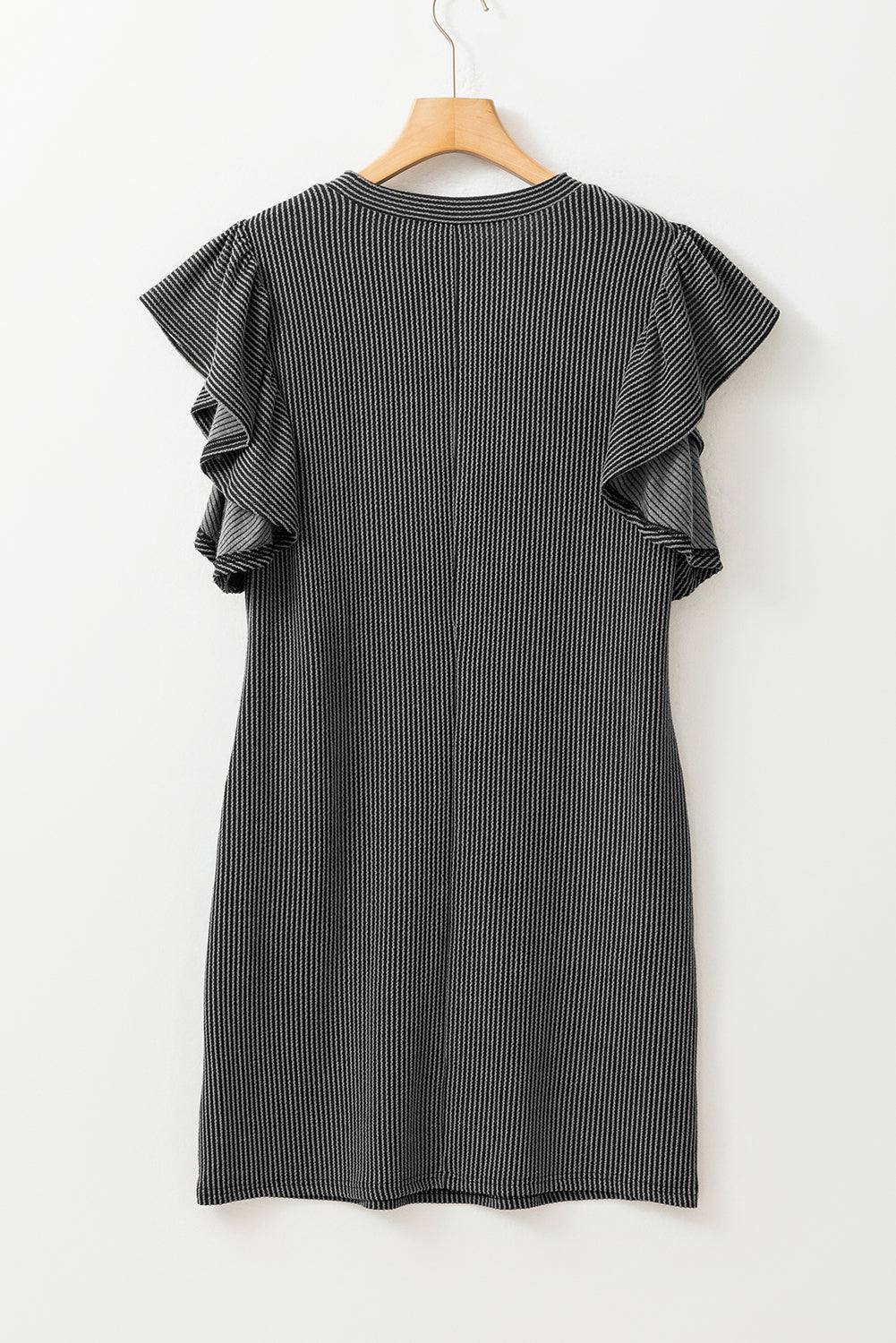 Threaded Pear Jocelyn Ruffled Flutter Sleeve Dress