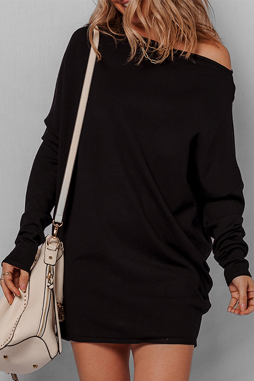 Threaded Pear Scarlett Sleeve Shift Mini Sweater
