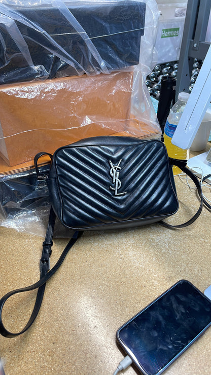Lou Camera Bag Matelasse Chevron Leather Small