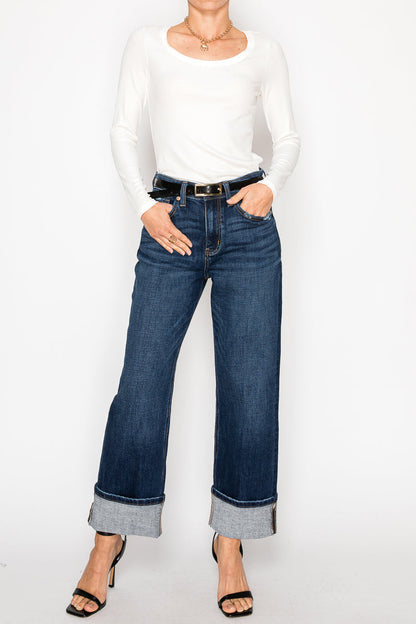Noelle Inseam Transform High Rise Relaxed Straight Leg Jeans