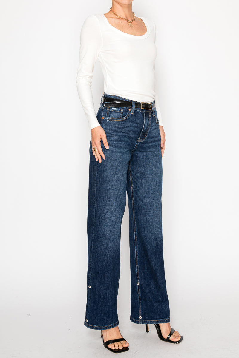 Noelle Inseam Transform High Rise Relaxed Straight Leg Jeans