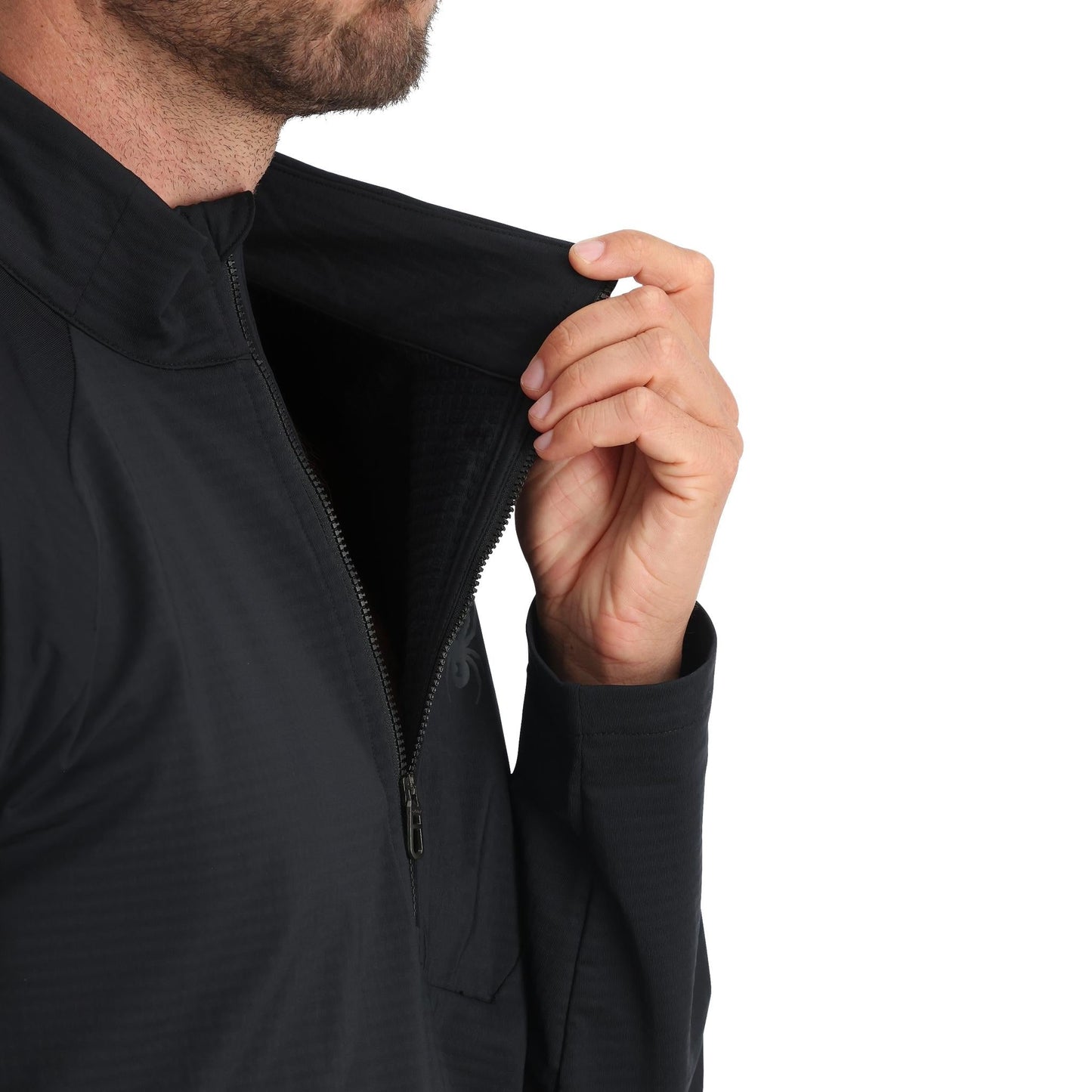 Spyder Men's Gridweb Fleece Half Zip Jacket - Black