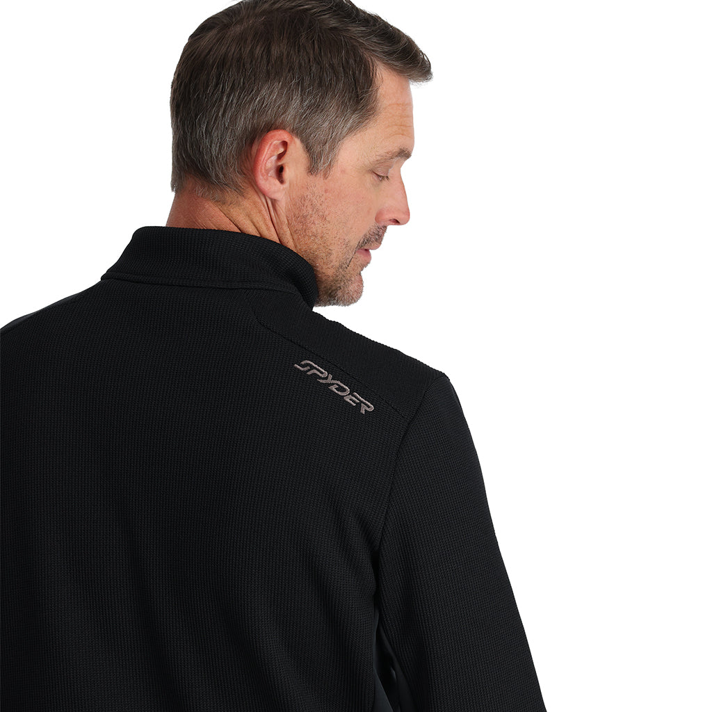 Spyder Men's Bandit Half Zip Fleece Jacket - Black