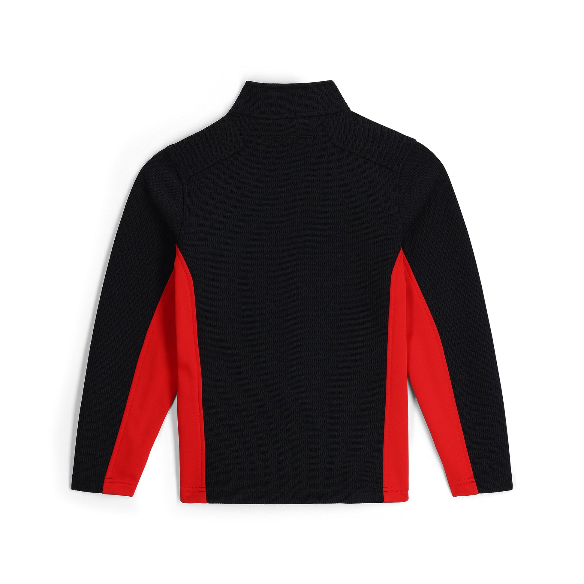 Black and white woven jacket on a white background.