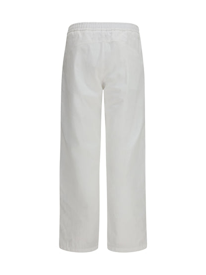 Straight-Leg Trousers White