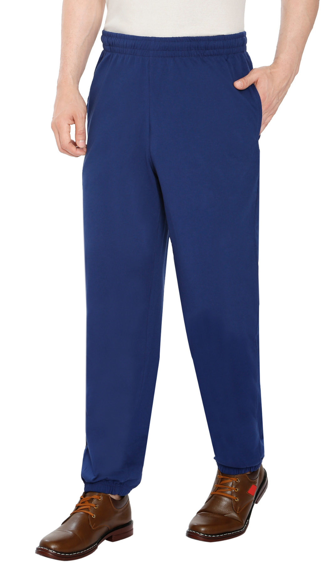 Mens Pull On Elastic Waist Knit Pants - Relaxed Dressing for Comfort